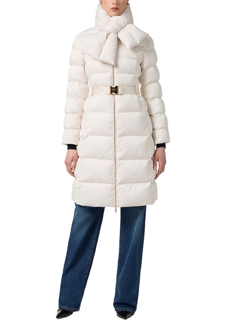 Giubbino Elisabetta Franchi donna PI84D56DZ9 Latte lungo con sciarpa ELISABETTA FRANCHI | Giubbino | PI84D56DZ9